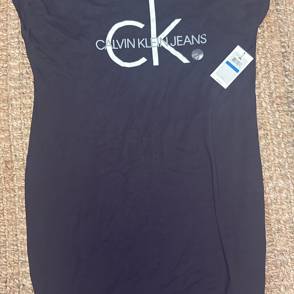 Calvin Klein Black Tee with White Logo